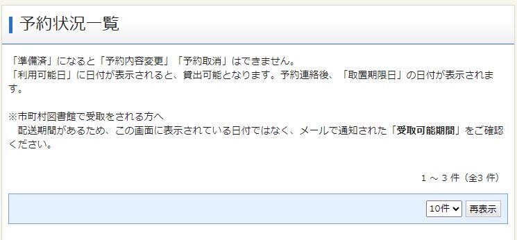 予約状況一覧